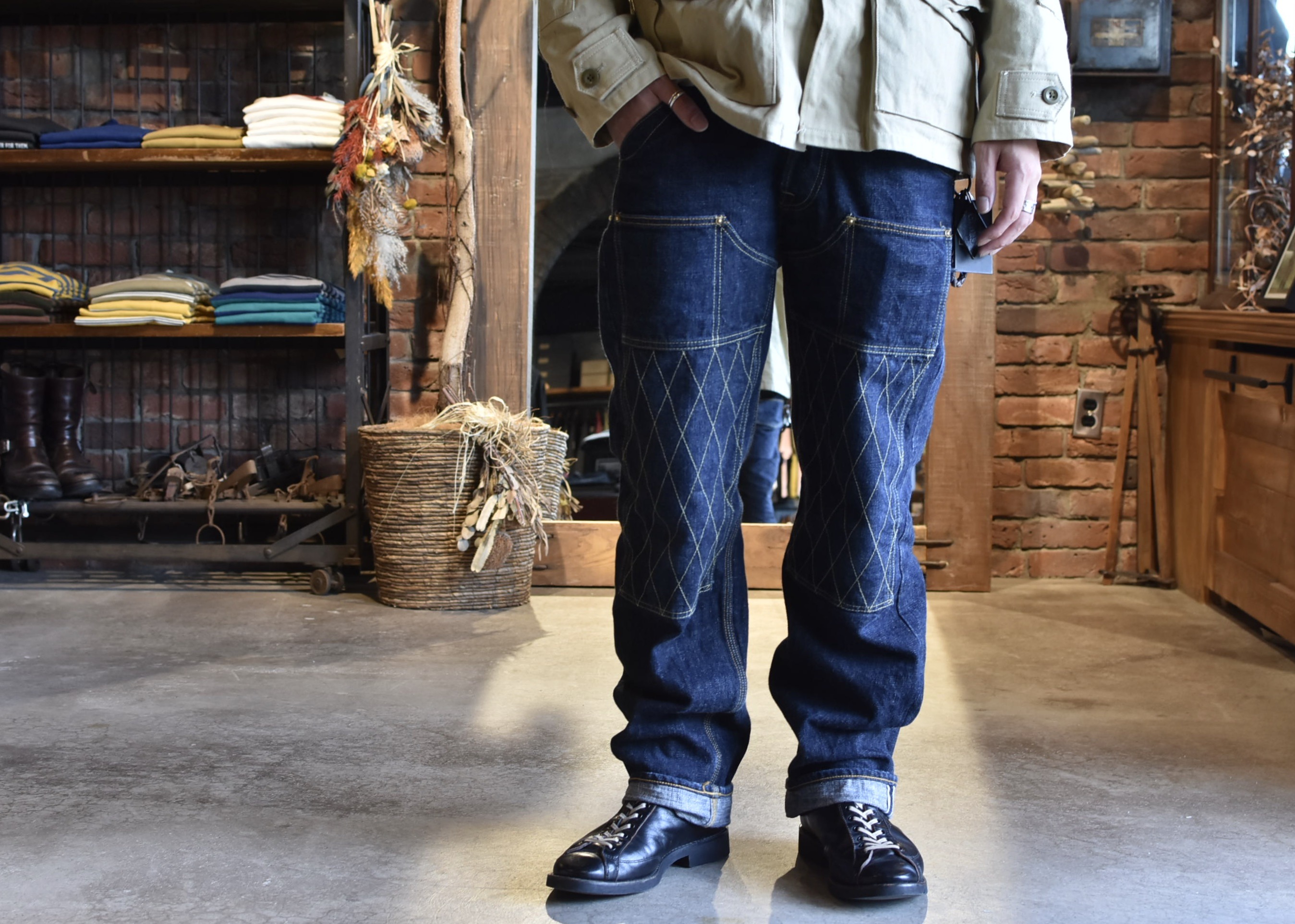 TROPHY CLOTHING / 1606 W KNEE STANDARD DIRT DENIM.: CANVAS