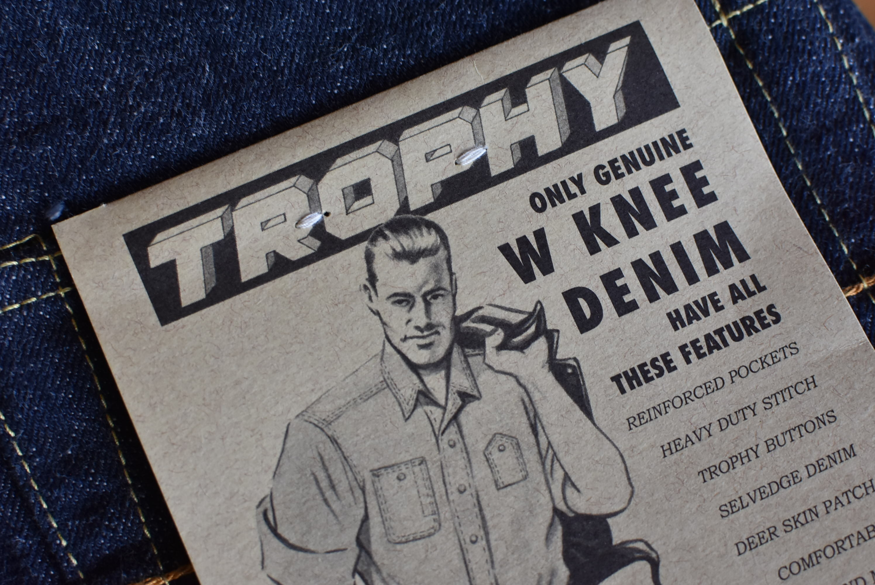 TROPHY CLOTHING / 1606 W KNEE STANDARD DIRT DENIM.: CANVAS